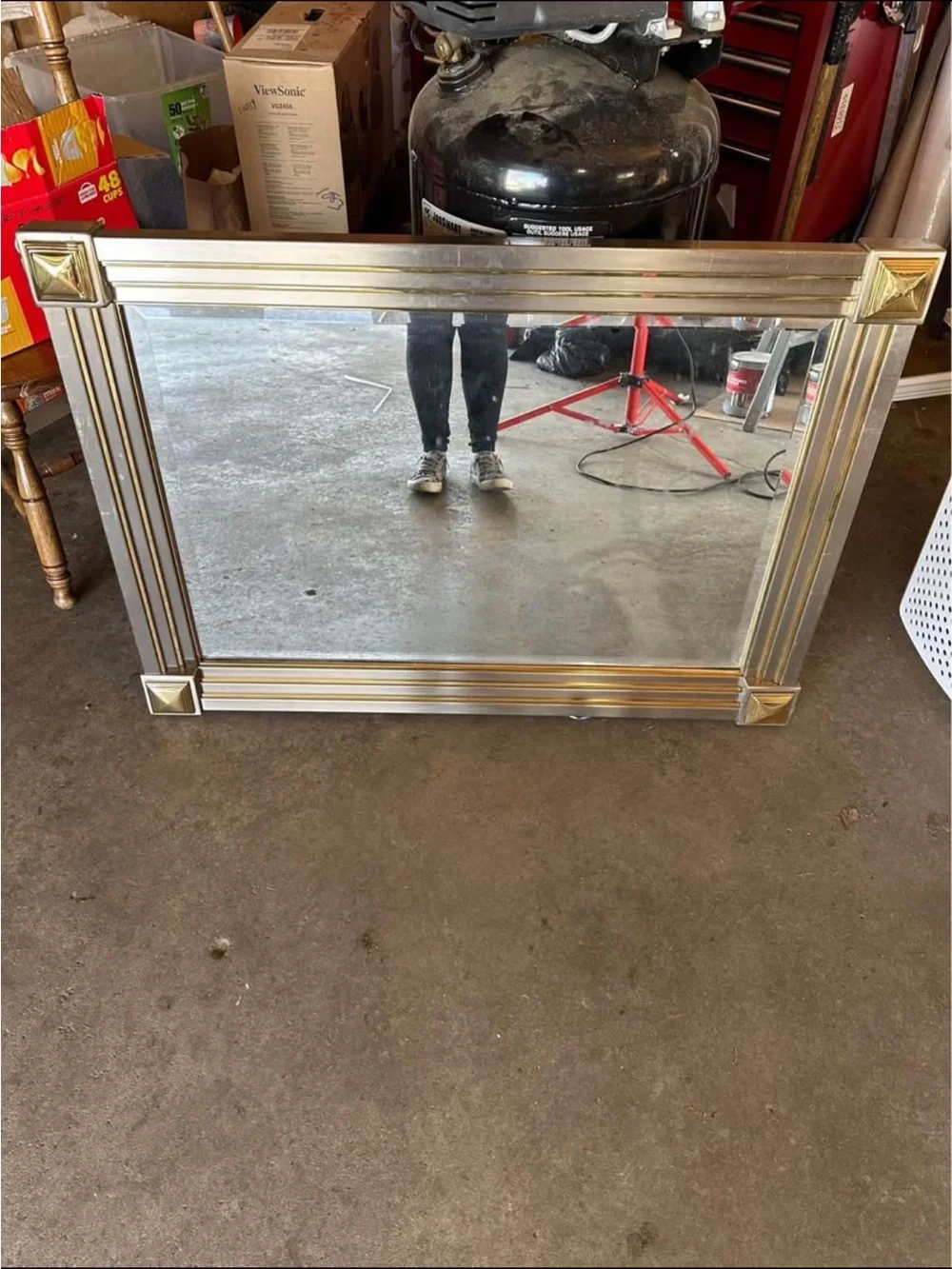 Silver Decorative Rectangular Wall Mirror - Elegant Frame